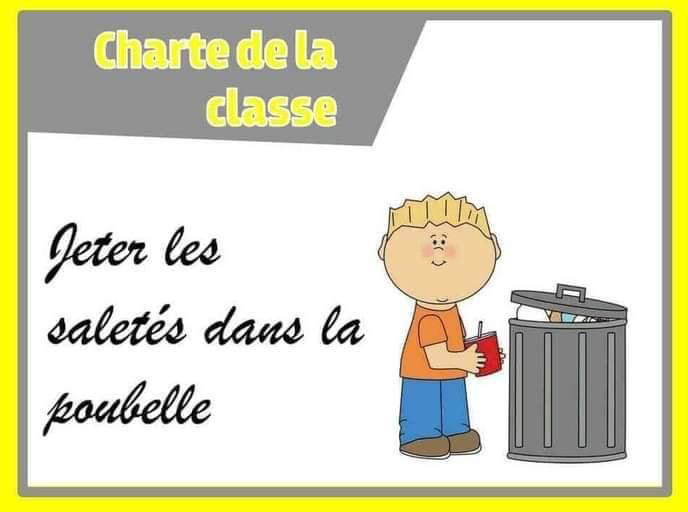 affiche charte de la classe