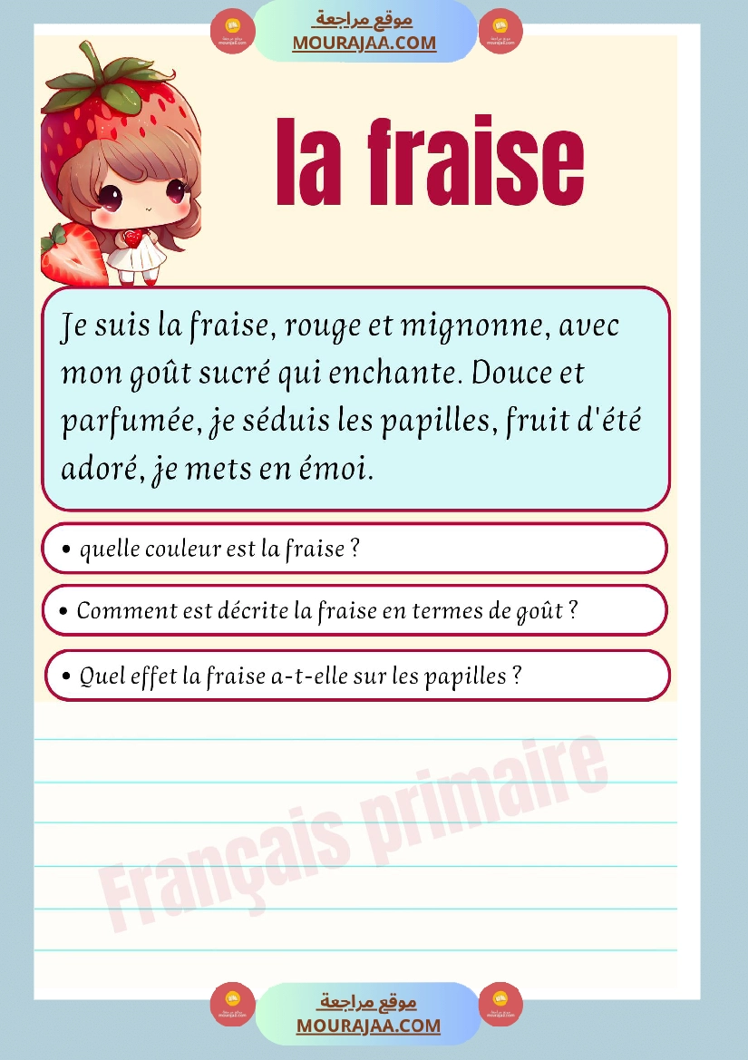 decrire les fruits et les legumes