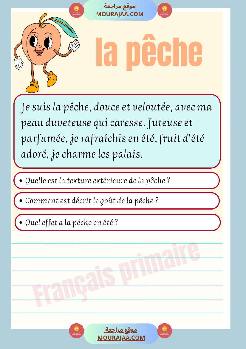 decrire les fruits et les legumes
