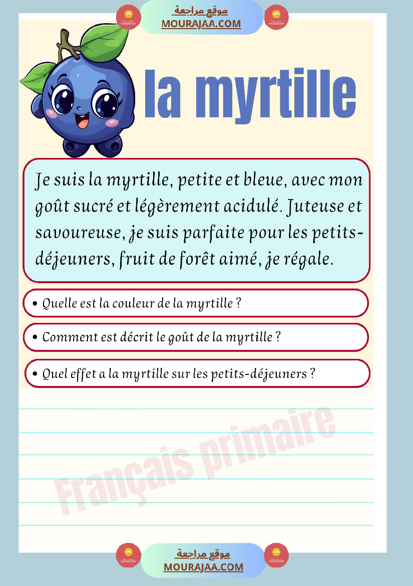 decrire les fruits et les legumes