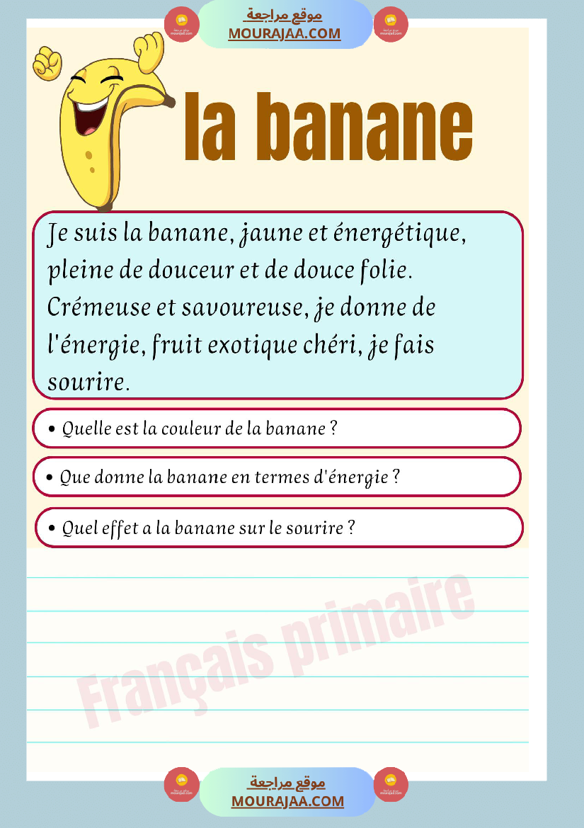 decrire les fruits et les legumes