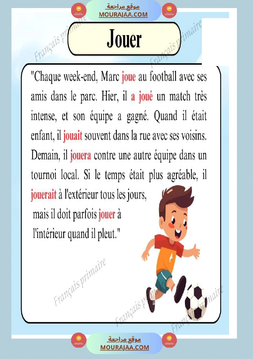 des textes avec des verbes