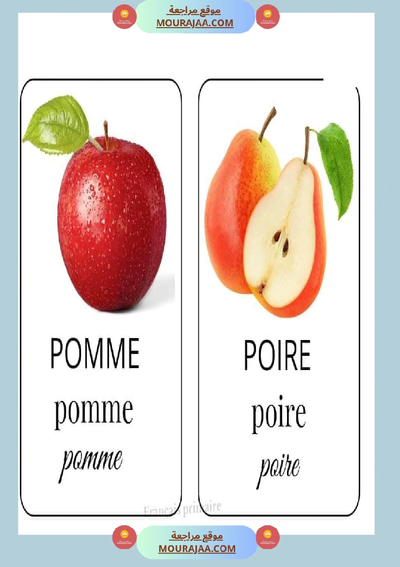 ecrire les fruits