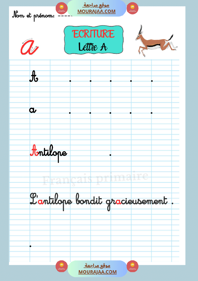 ecriture les lettre de l alphabet