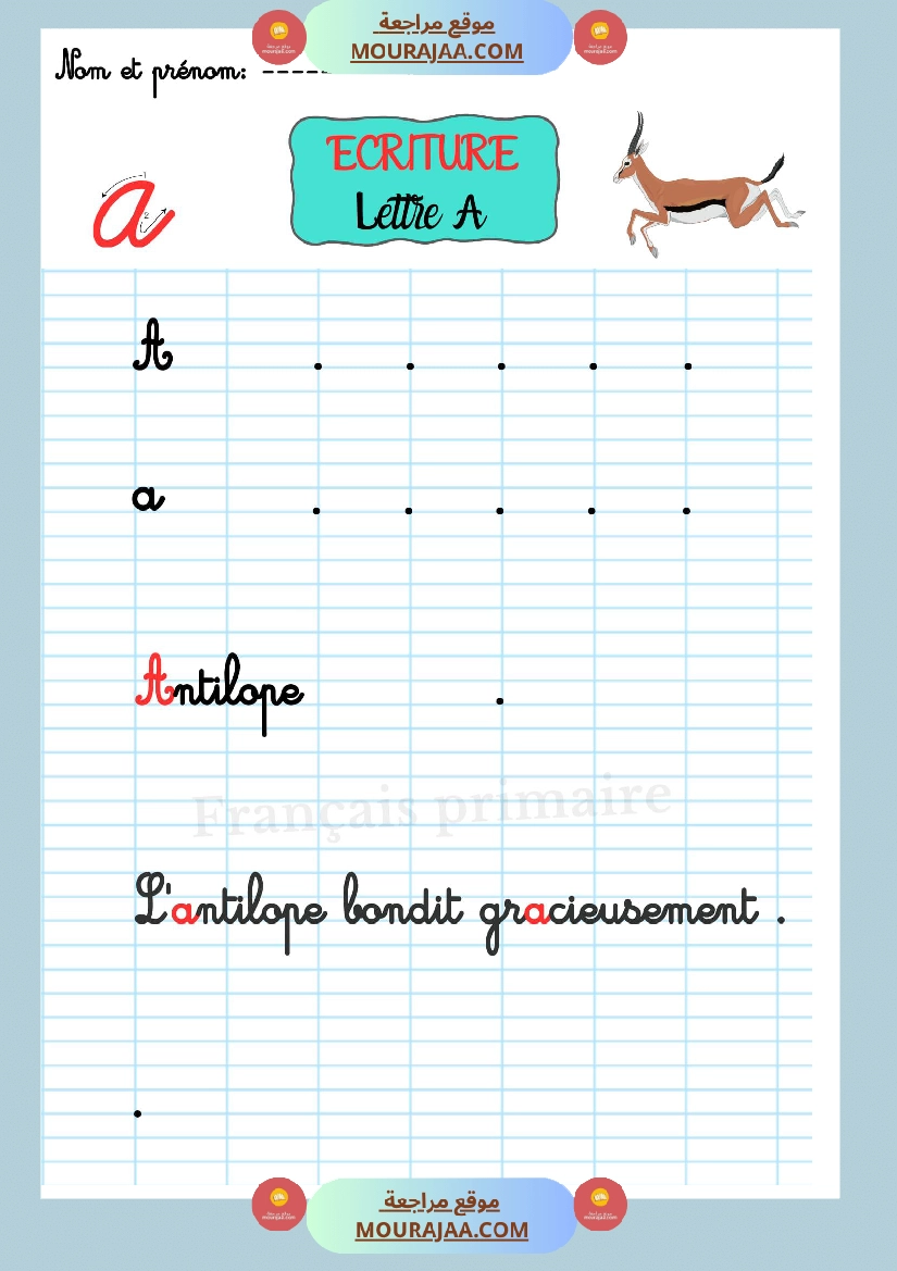 ecriture les lettre de l alphabet