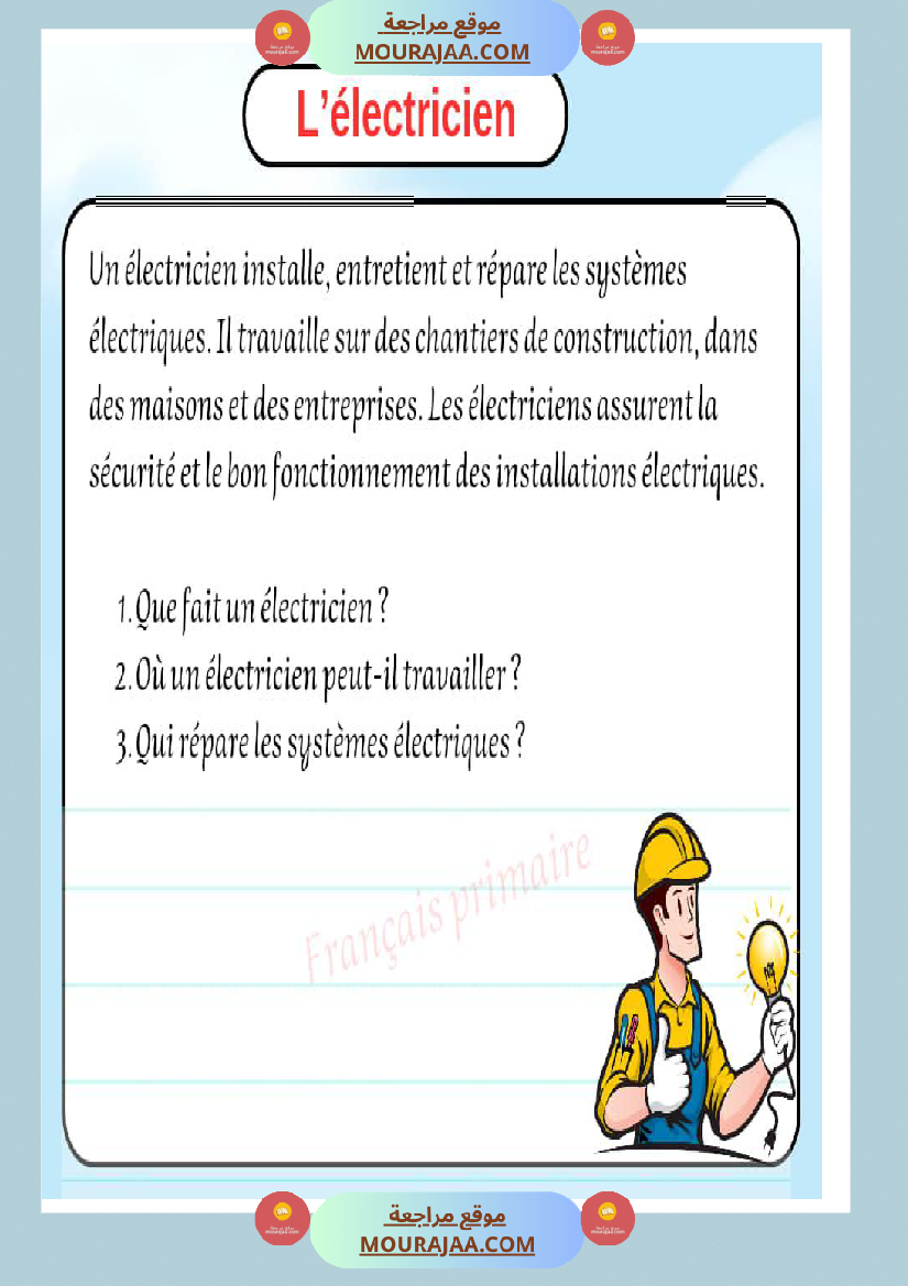 exercice sur des textes des metiers