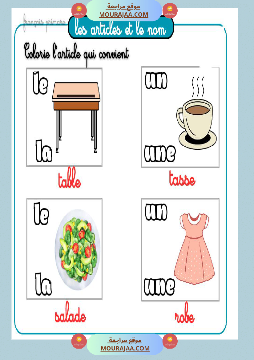 les articles et le nom