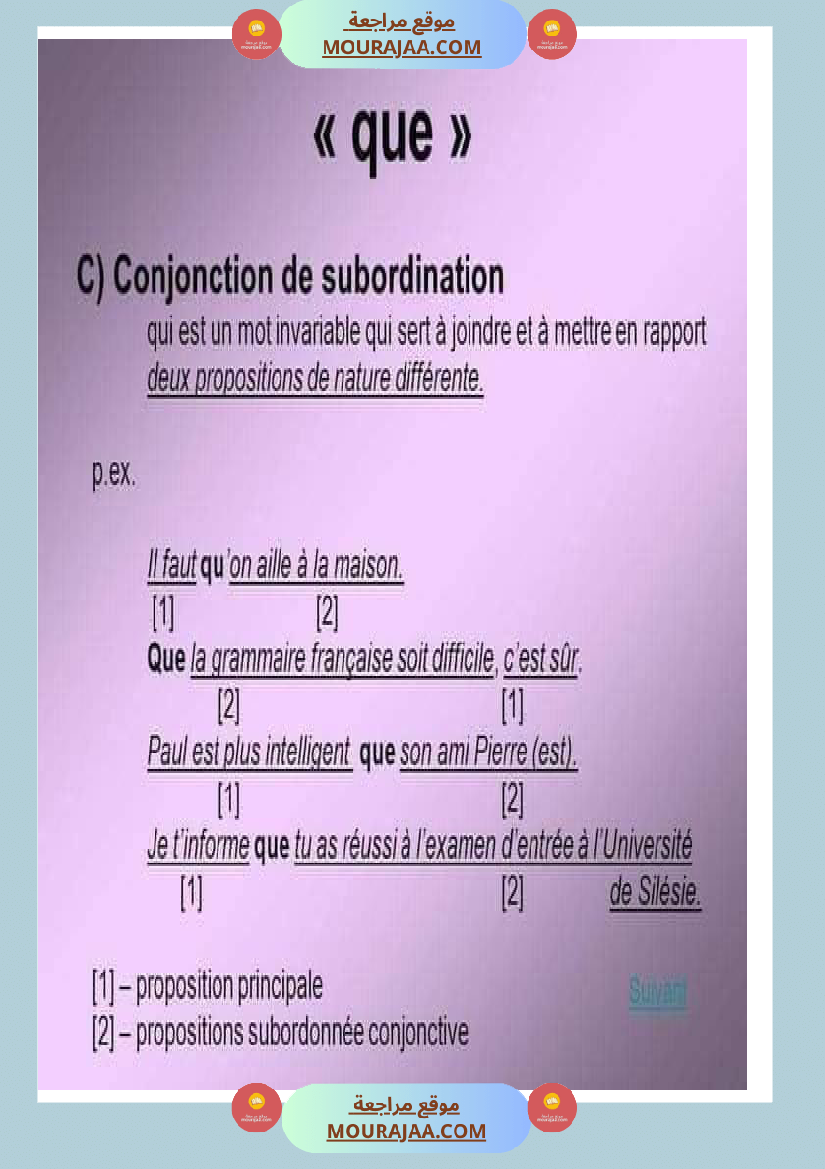 les fonctions de que