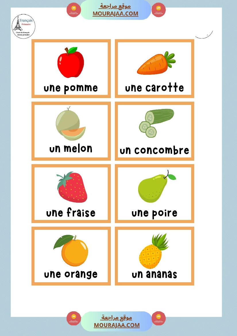 les fruits et les legumes