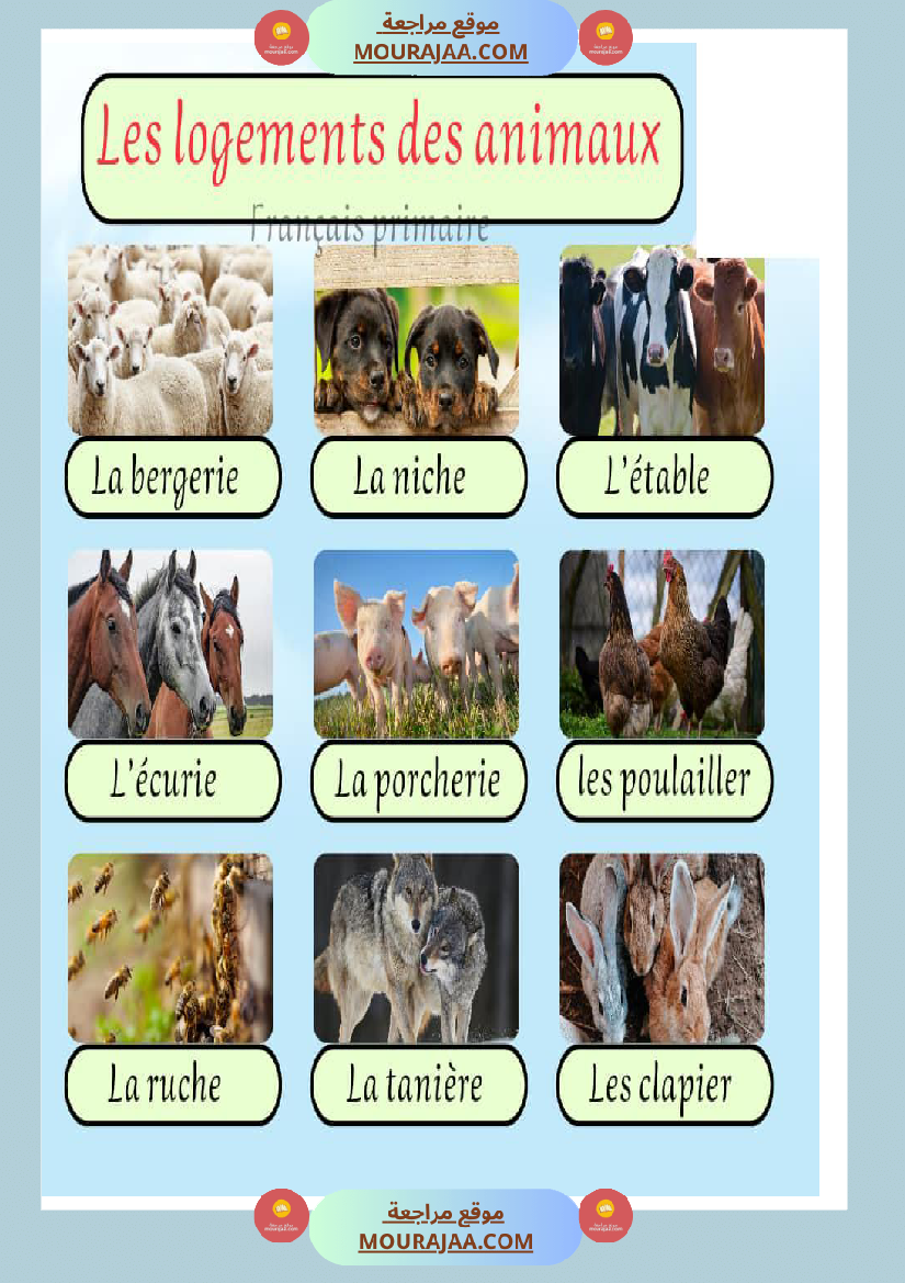 les logements des animaux