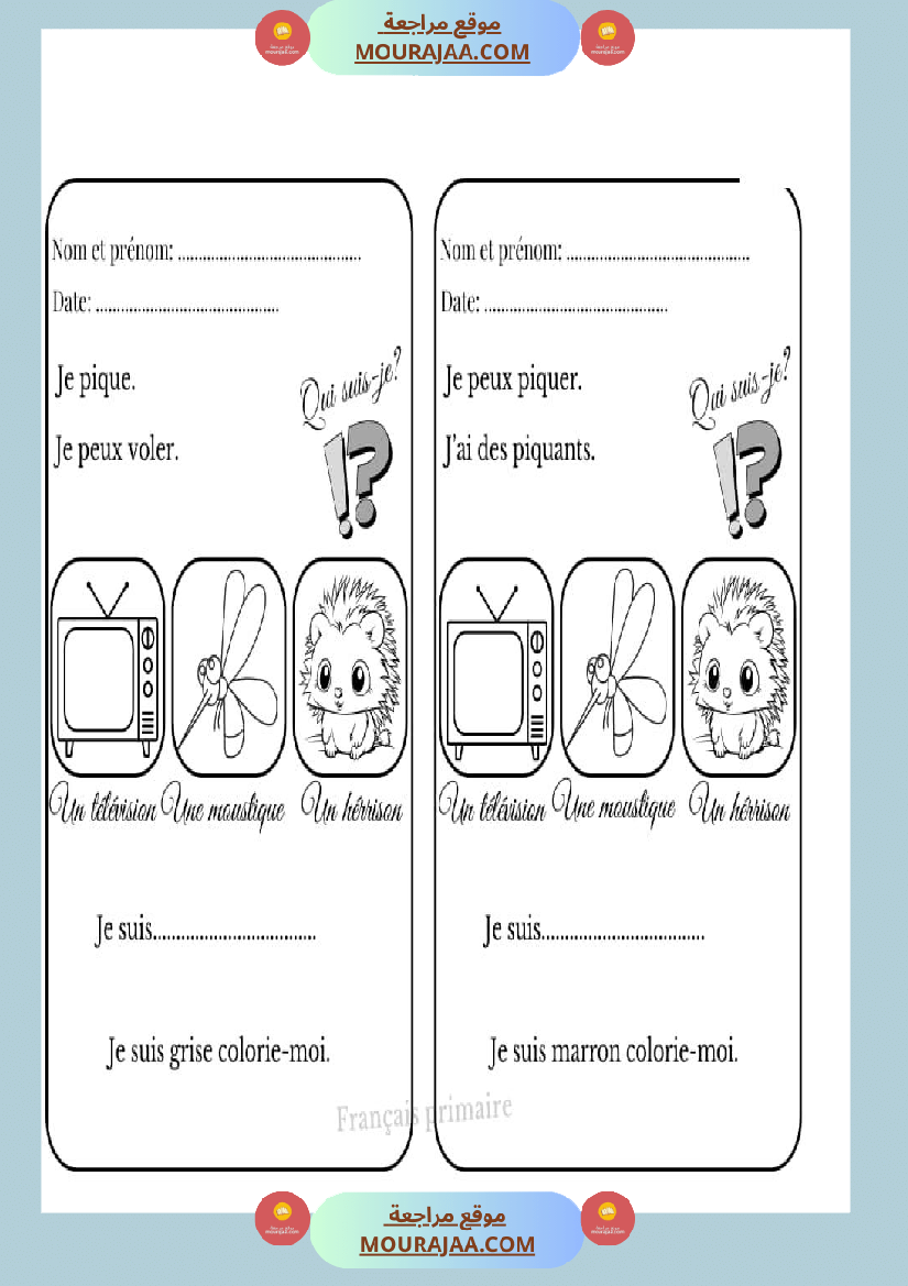 repondre avec coloriage