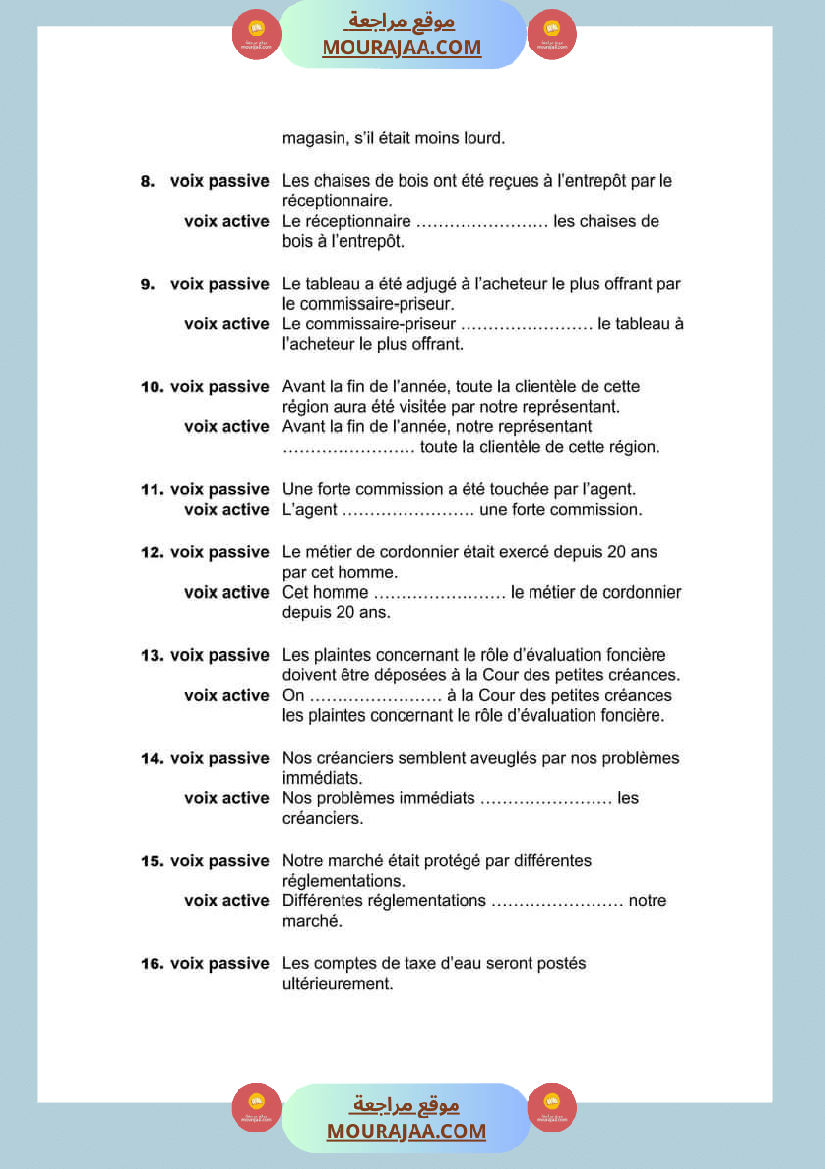 voix active passive pronominale