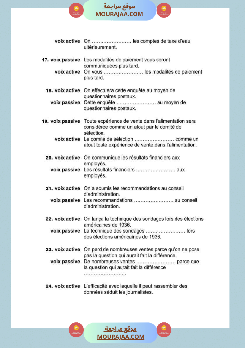 voix active passive pronominale