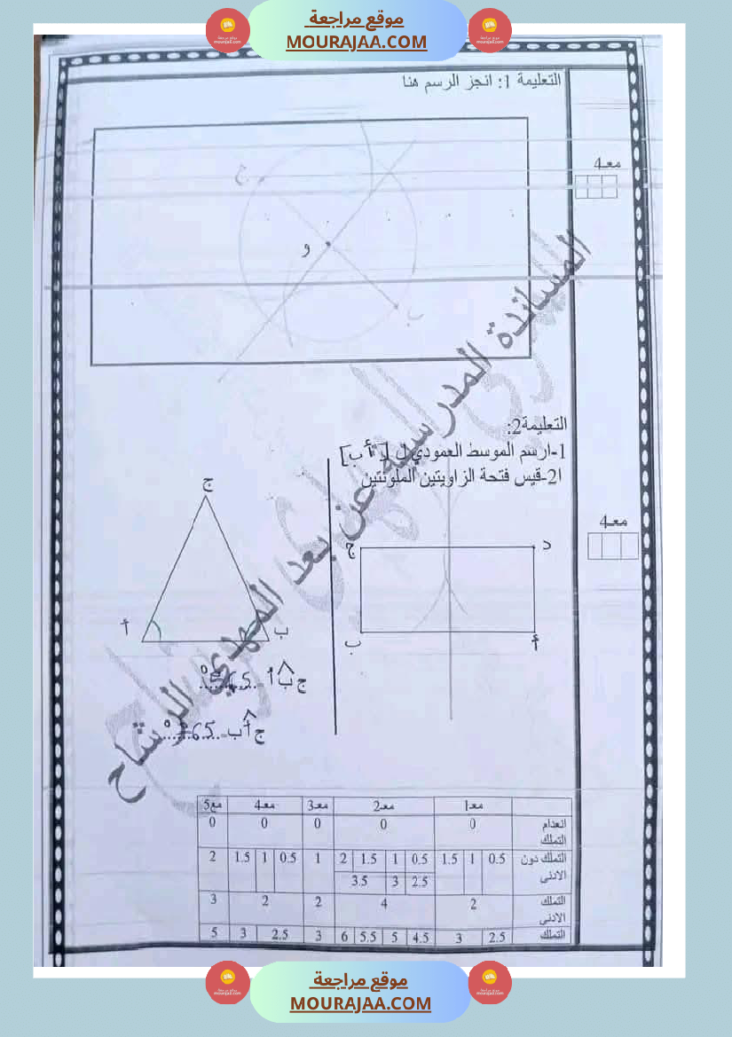 رياضيات مجمعة مع الاصلاح لأبطال السنة الخامسة