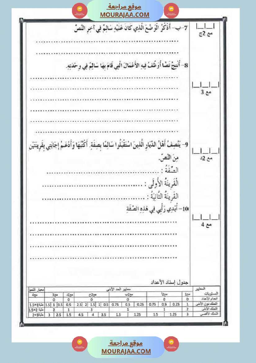 اختبارات مجمعة لأبطال السنة الخامسة في مختلف المواد