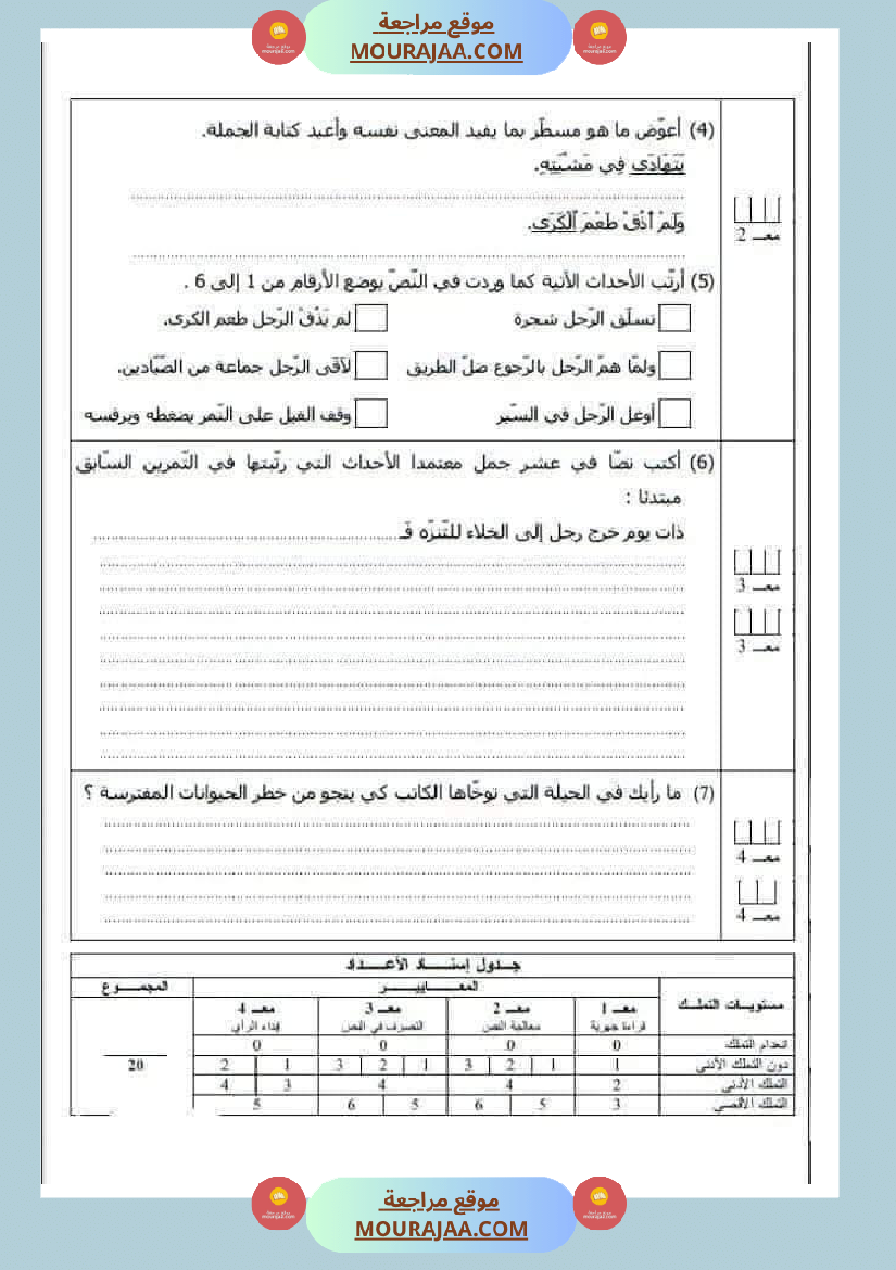 اختبارات مجمعة لأبطال السنة الخامسة في مختلف المواد