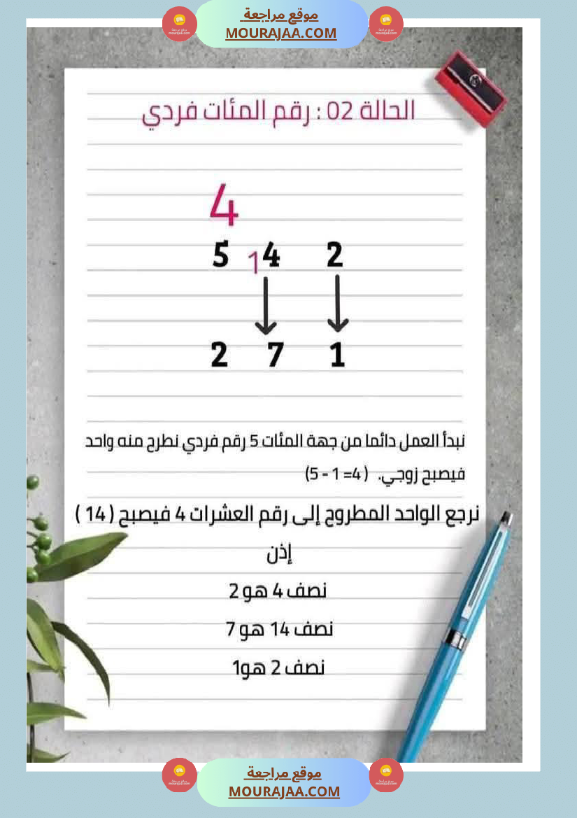 الضعف و النصف لأبطال السنة الثانية عمل منقول