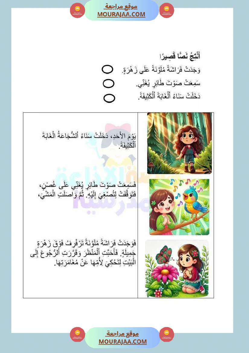 باقة كن الانتاجات منقولة لأبطال السنة الاولى