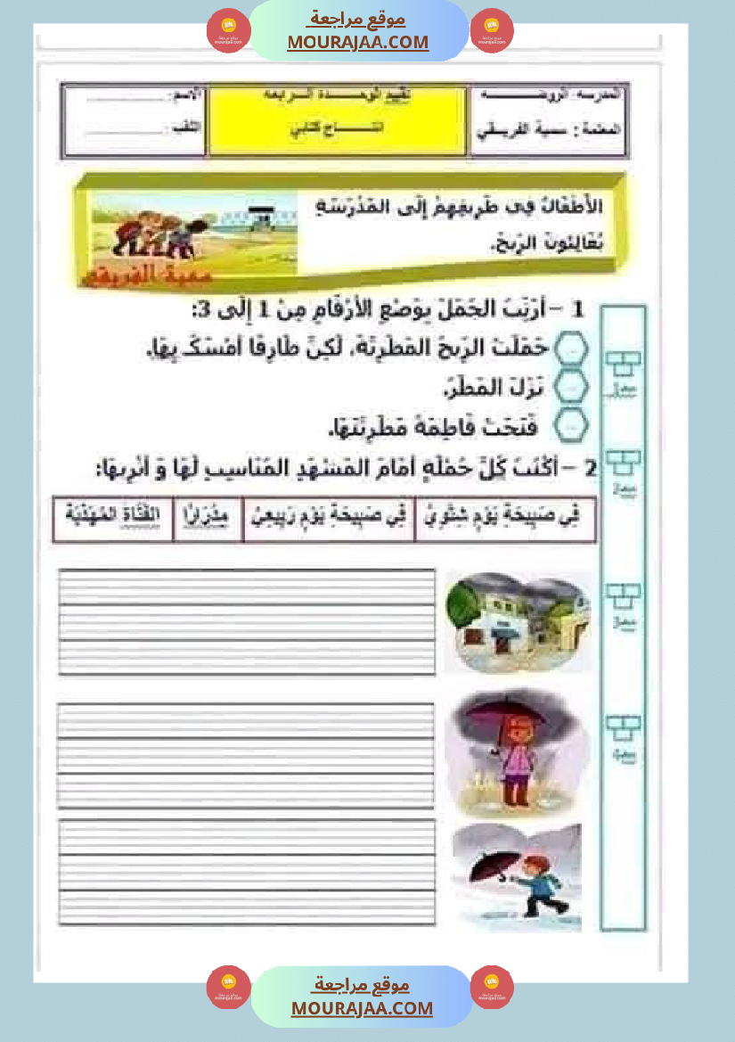 باقة كن الانتاجات منقولة لأبطال السنة الاولى