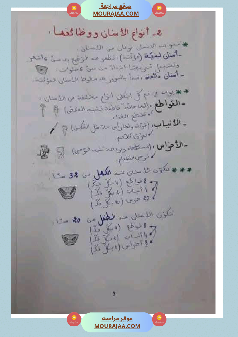 مراجعة شاملة ايقاظ علمي سنة الرابعة الثلاثي الثاني