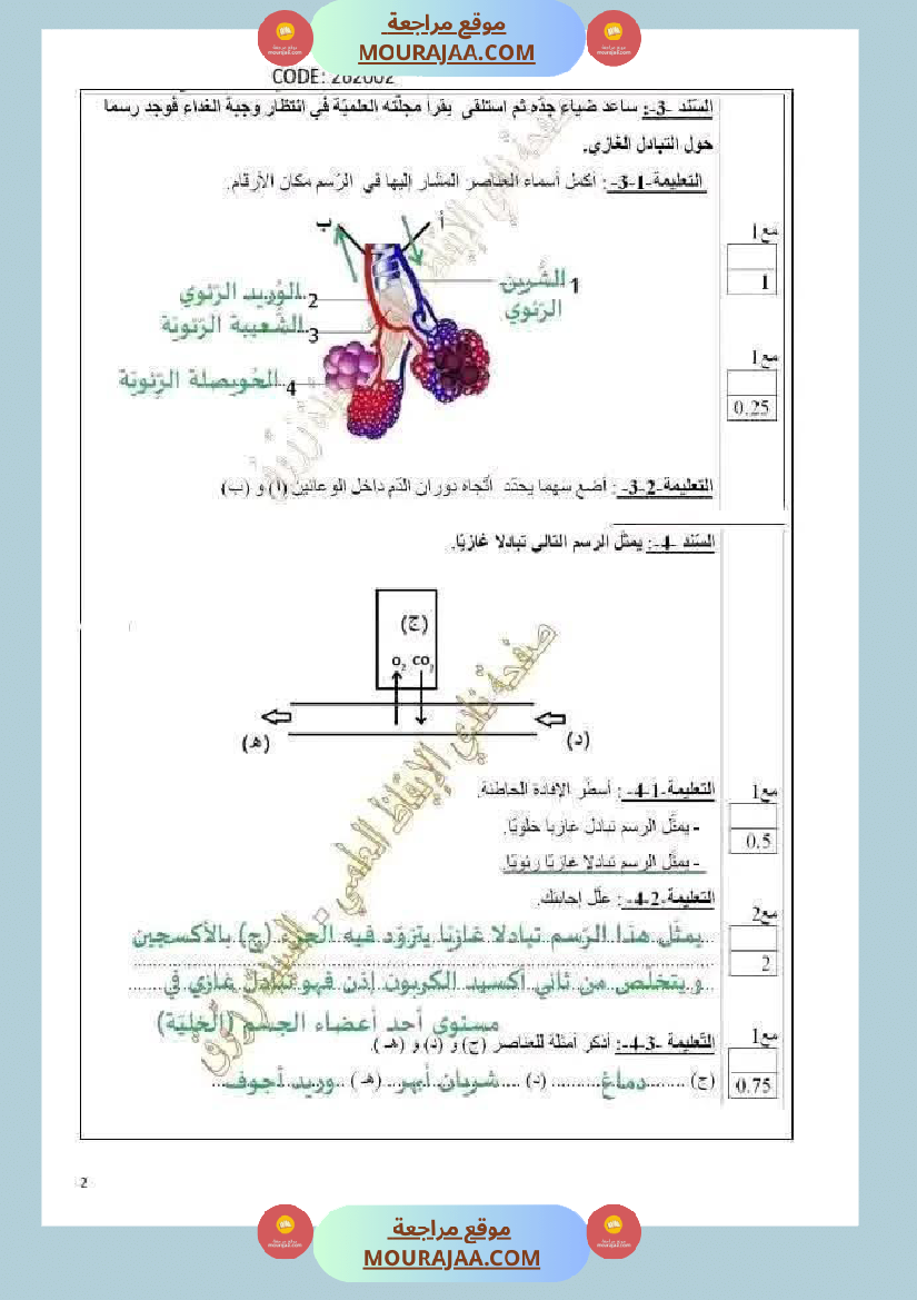 اختبار تقييمي في مادة الايقاظ مع الاصلاح لأبطال السنة السادسة