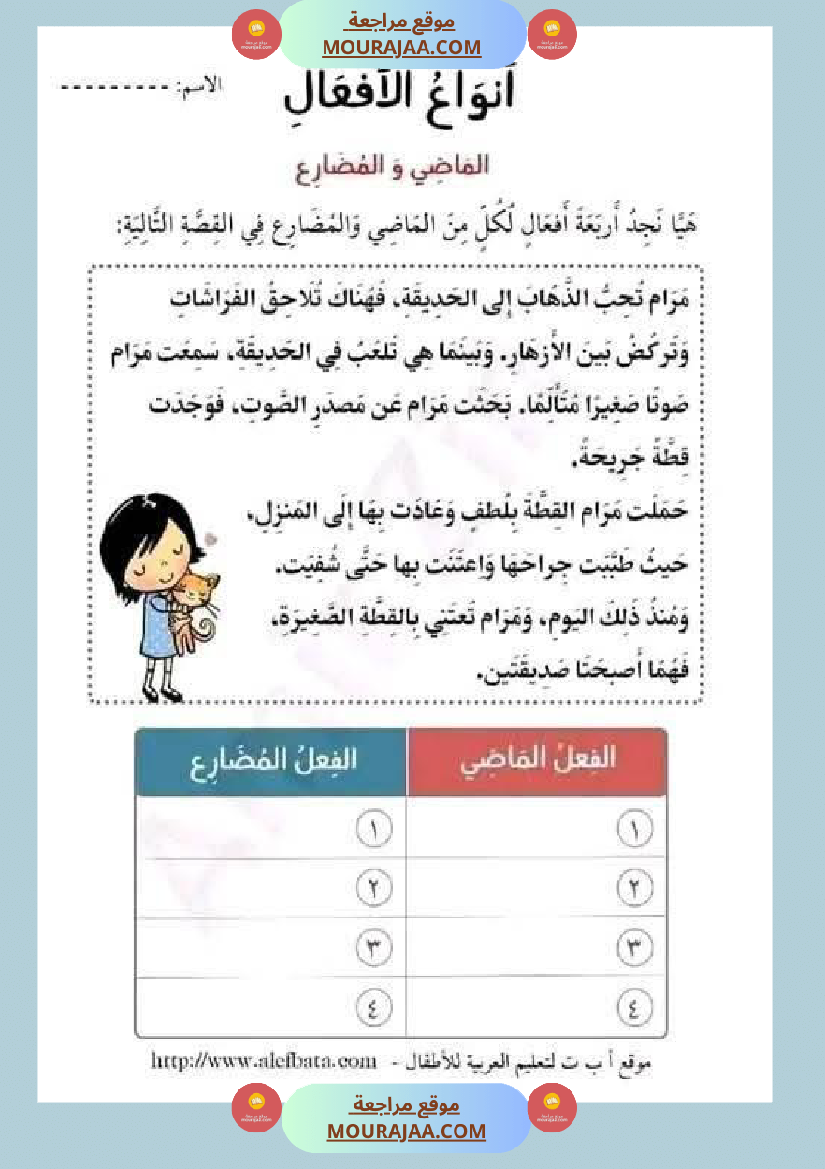 قواعد لغة لأبطال السنة الثالثة