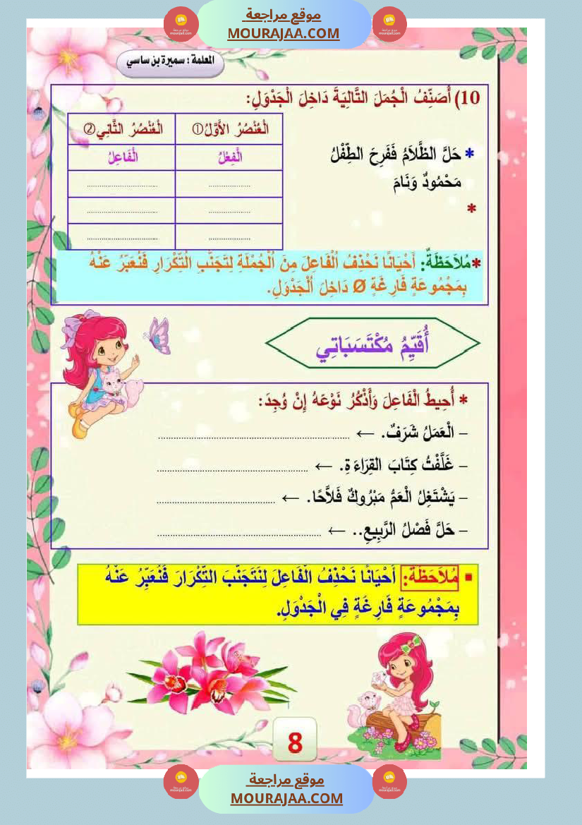 قواعد لغة لأبطال السنة الثالثة 1