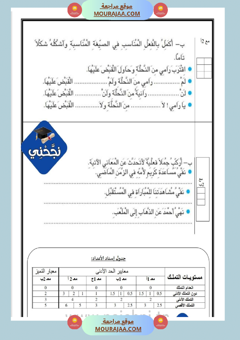امتحانات_قواعد_اللغة_سنة_رابعة_ثلاثي_الثالث_