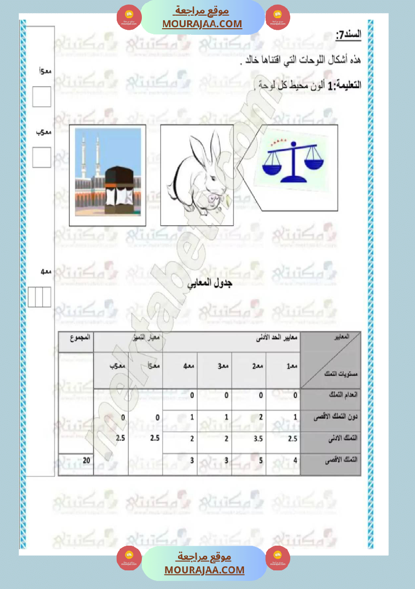 امتحانات_رياضيات_سنة_ثالثة_ابتدائي_ثلاثي_الثالث_