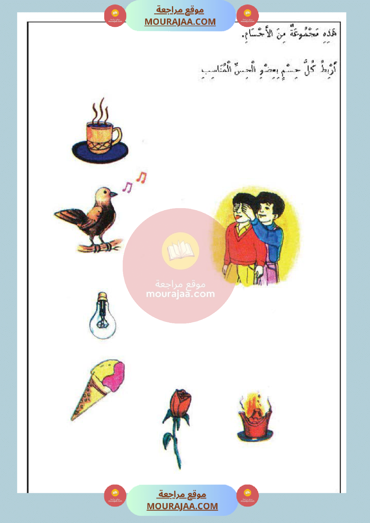 تمارين حول محور جسم الانسان سنة أولى