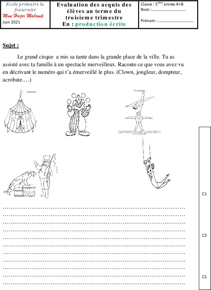 evaluation production 3eme trismetre1