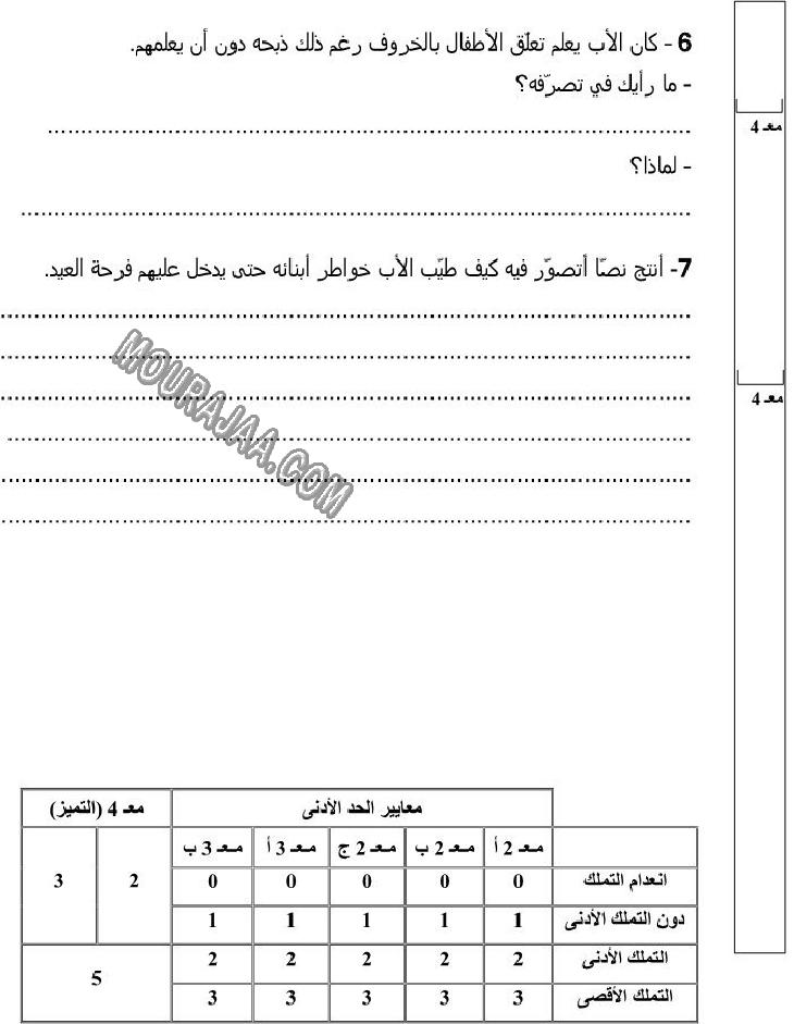 القراءة-السنة_الخامسة-امتحانات_الثلاثي_الثاني