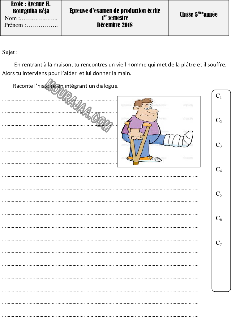 epreuve production 5eme annee 1tr 2022-17