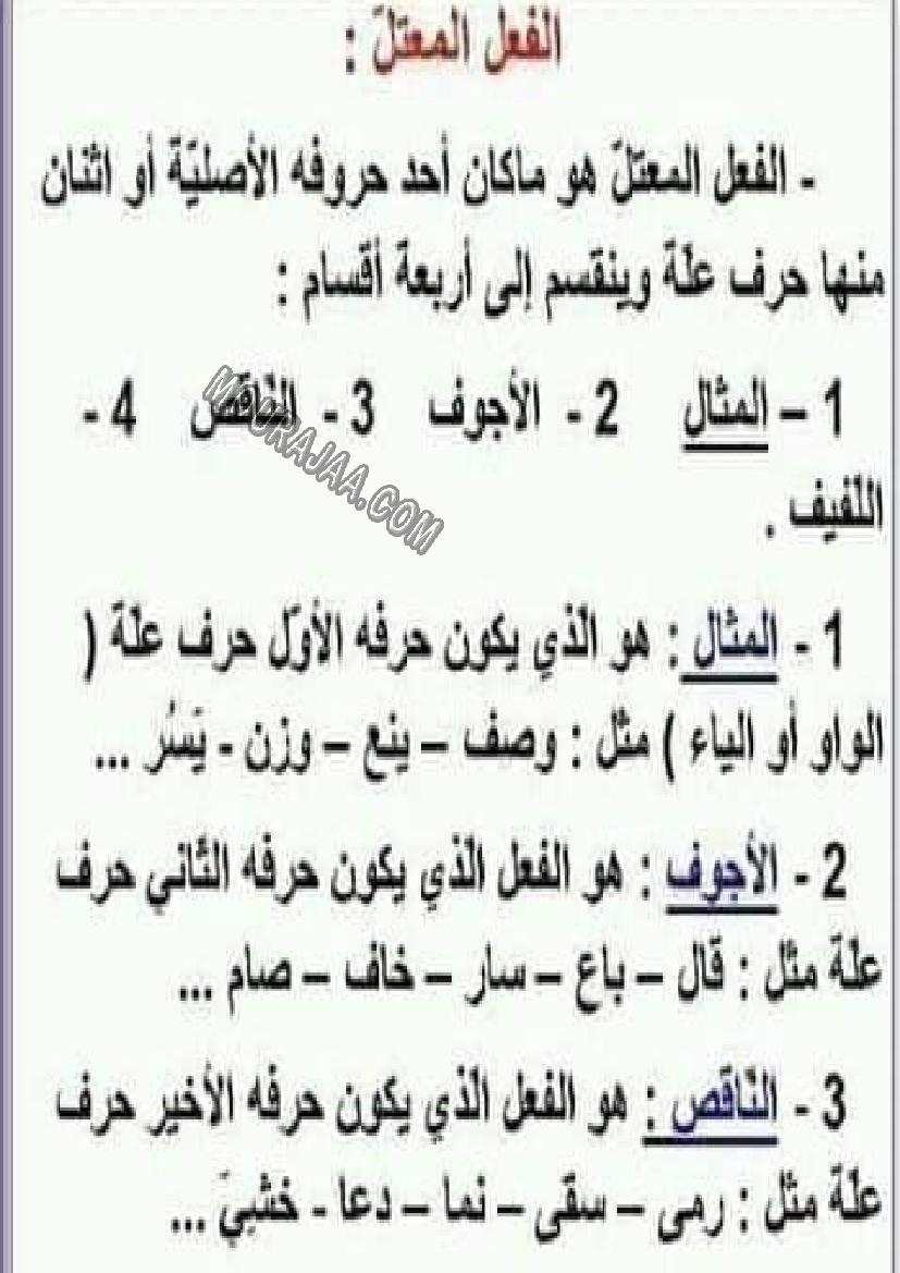 الفعل الصحيح و الفعل المعتل 2022