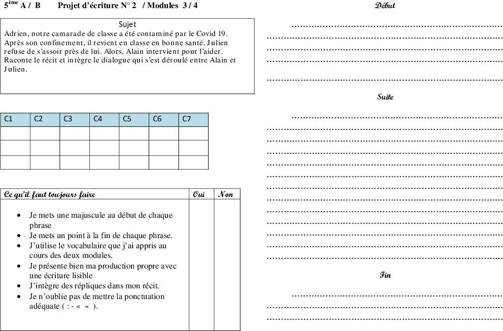 projet d ecriture module trois