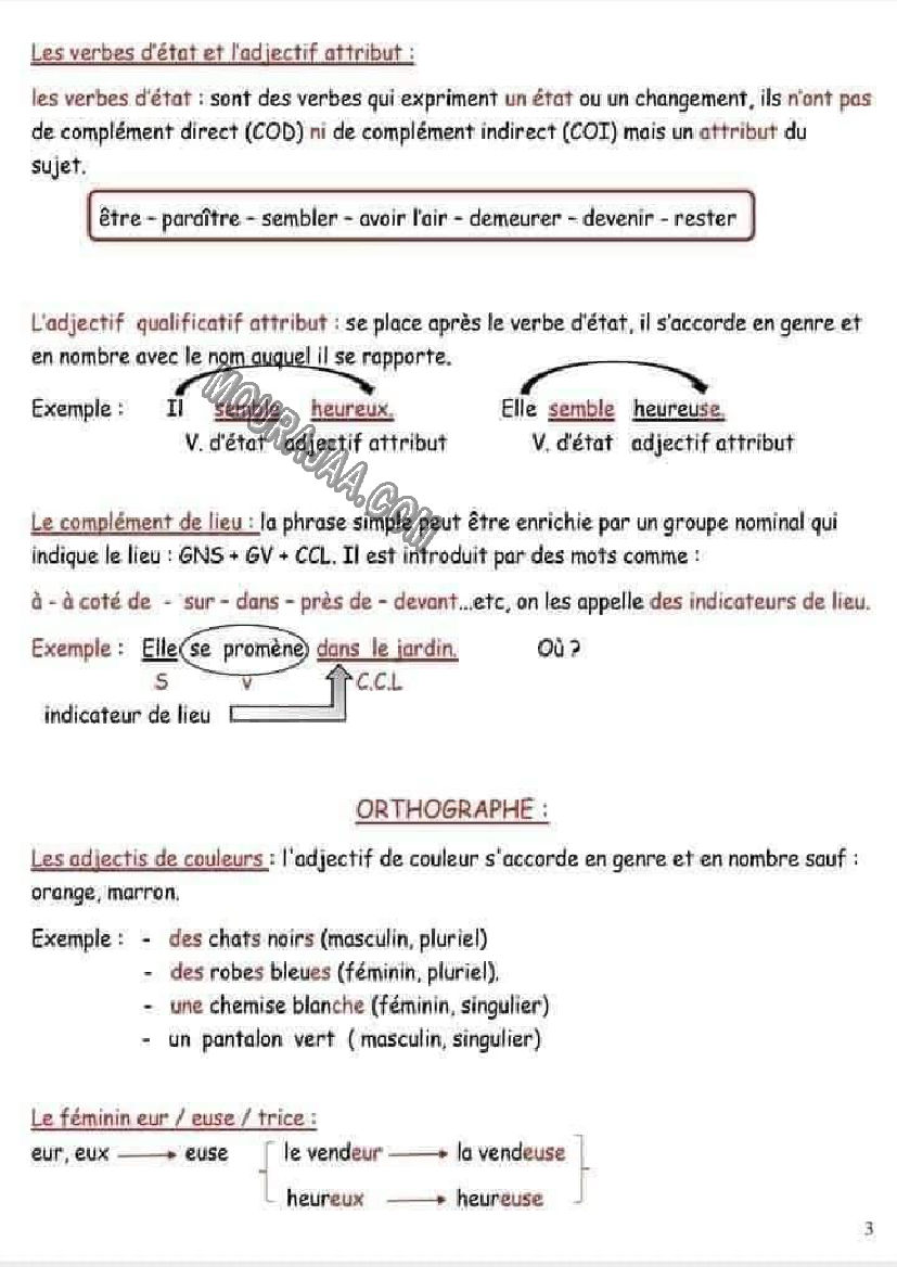 verbes d etat et adjectif attribut