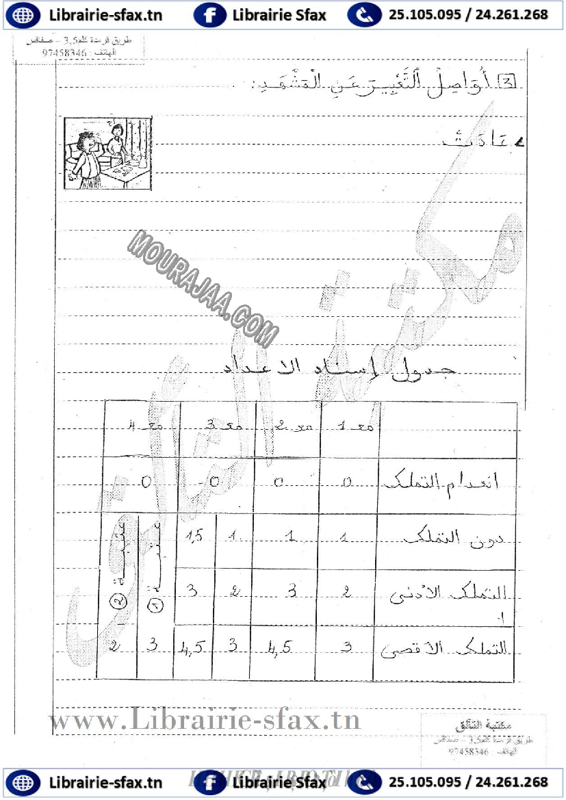 امتحان انتاج كتابي سنة اولى الثلاثي الثاني 402