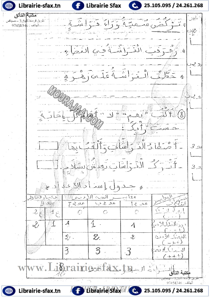 امتحان قراءة سنة اولى الثلاثي الثاني 402