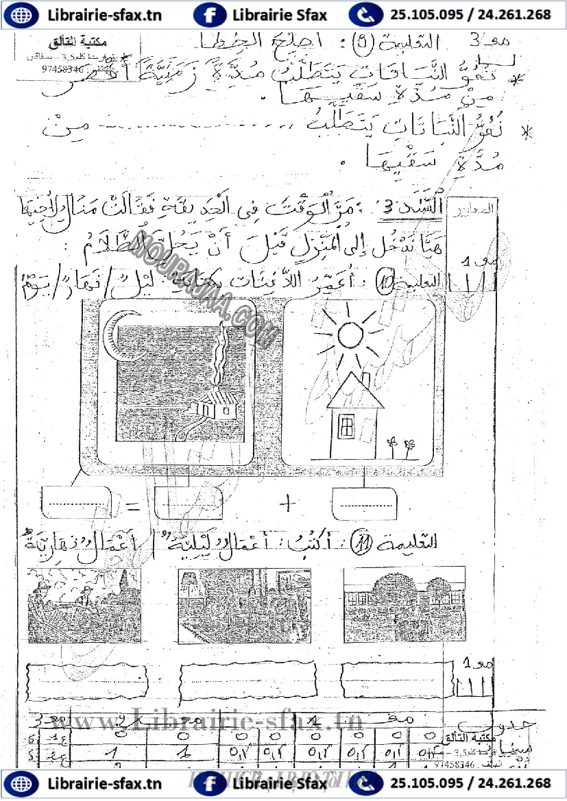 امتحان ايقاظ علمي سنة اولى ثلاثي الثاني 500