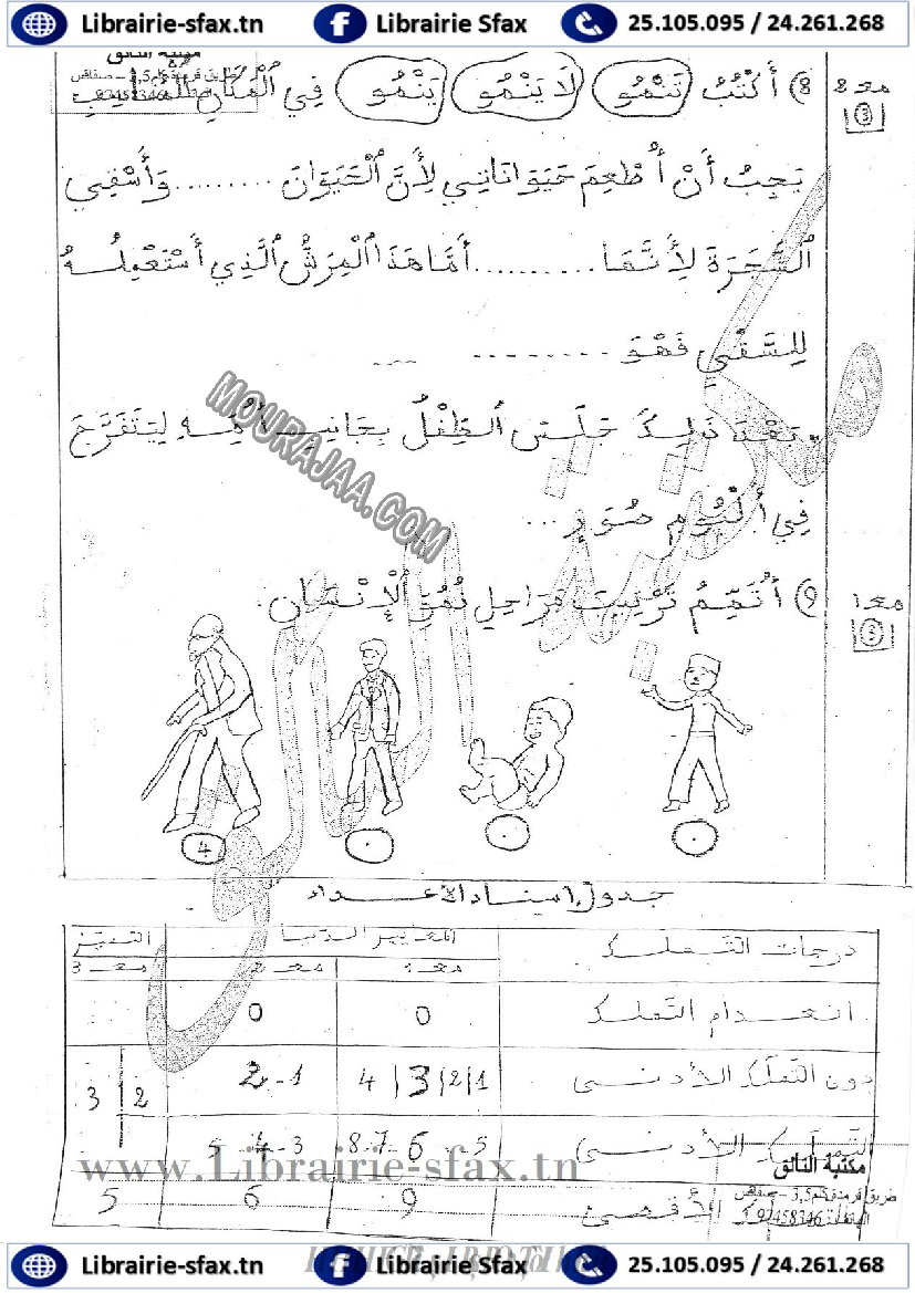 امتحان ايقاظ علمي سنة اولى ثلاثي الثاني 502