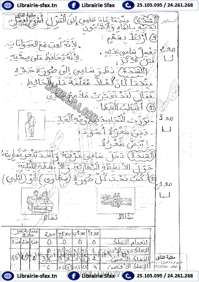 امتحان ايقاظ علمي سنة اولى ثلاثي الثاني 504