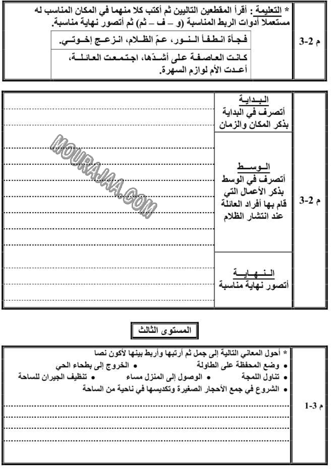 انتاج كتابي ثلاثي الاول (2)