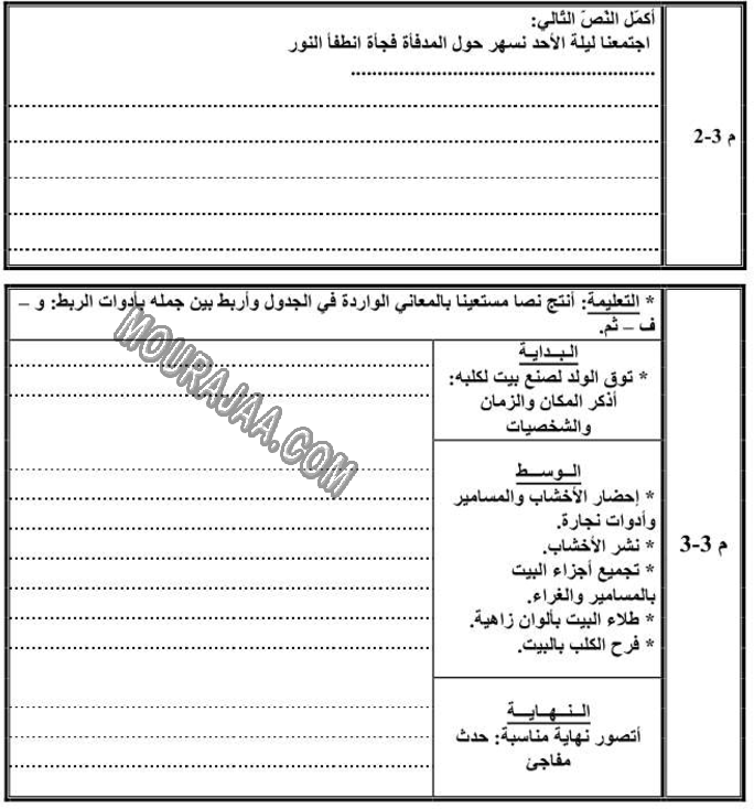 انتاج كتابي ثلاثي الاول (2)