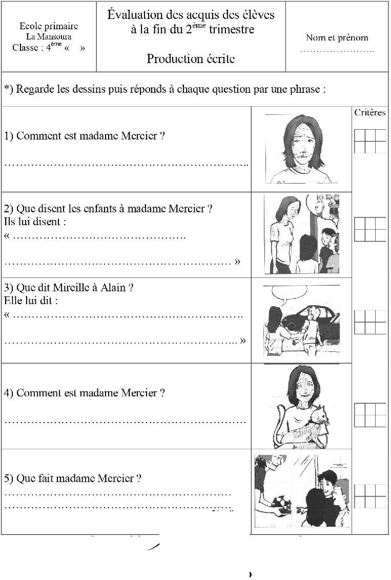 epreuve production ecrite quatrieme anne 2tr44