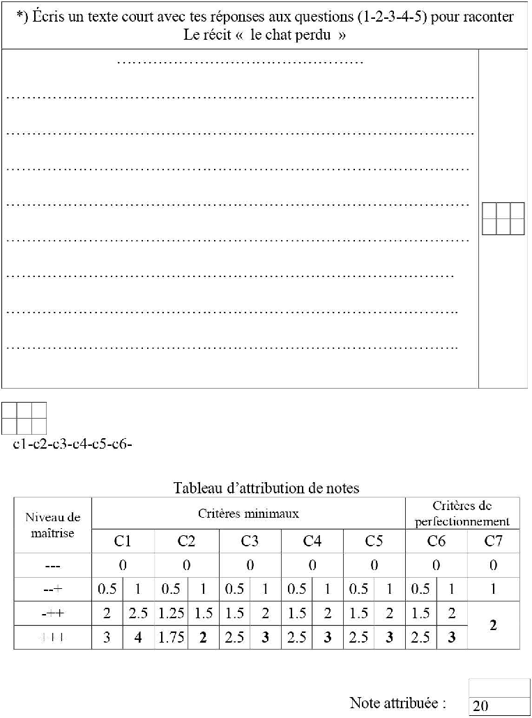 epreuve production ecrite quatrieme anne 2tr44