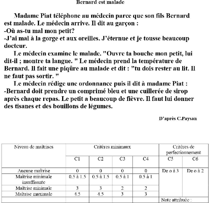 epreuve lecture comprehension quatrieme 2tr77