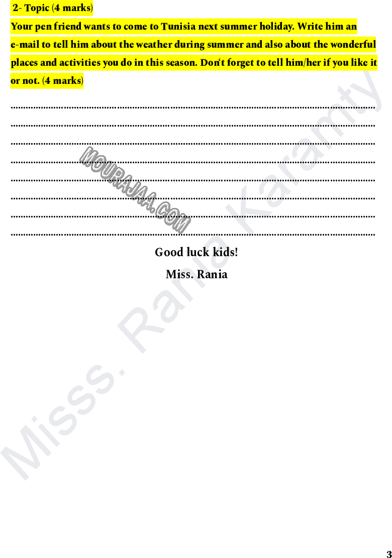 evaluation anglais 6eme 1tr 2022-10