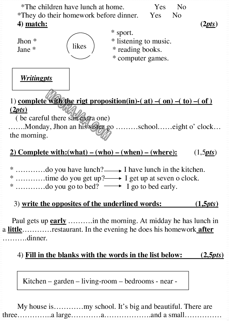 epreuve anglais 6eme 3tr 600