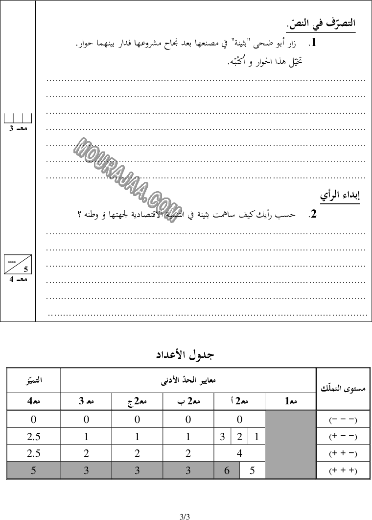 امتحان قراءة سنة سادسة الثلاثي الثاني 508