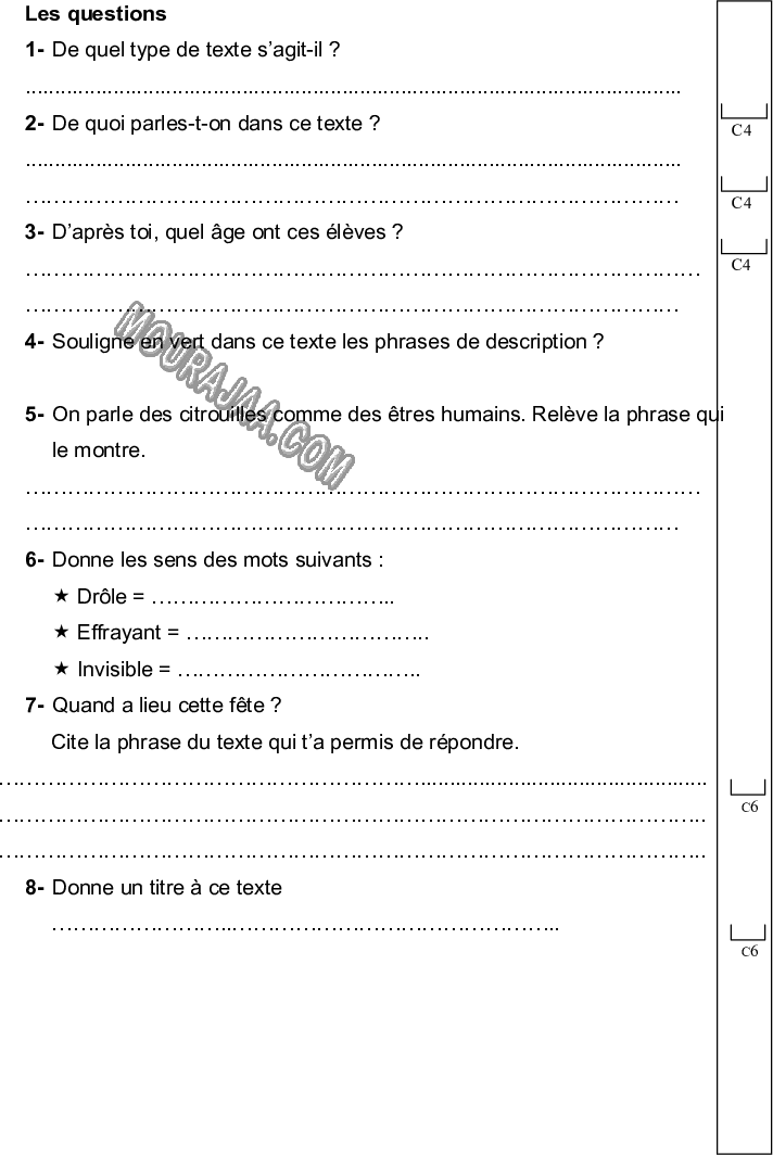 epreuve francais 6eme 3tr 270